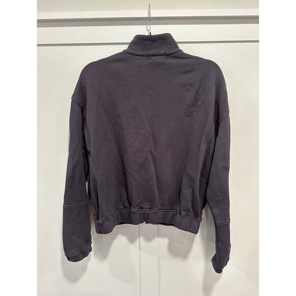 MONROW Seamed Zip Up Bomber Style Sweatshirt Jackst - Picture 4 of 6